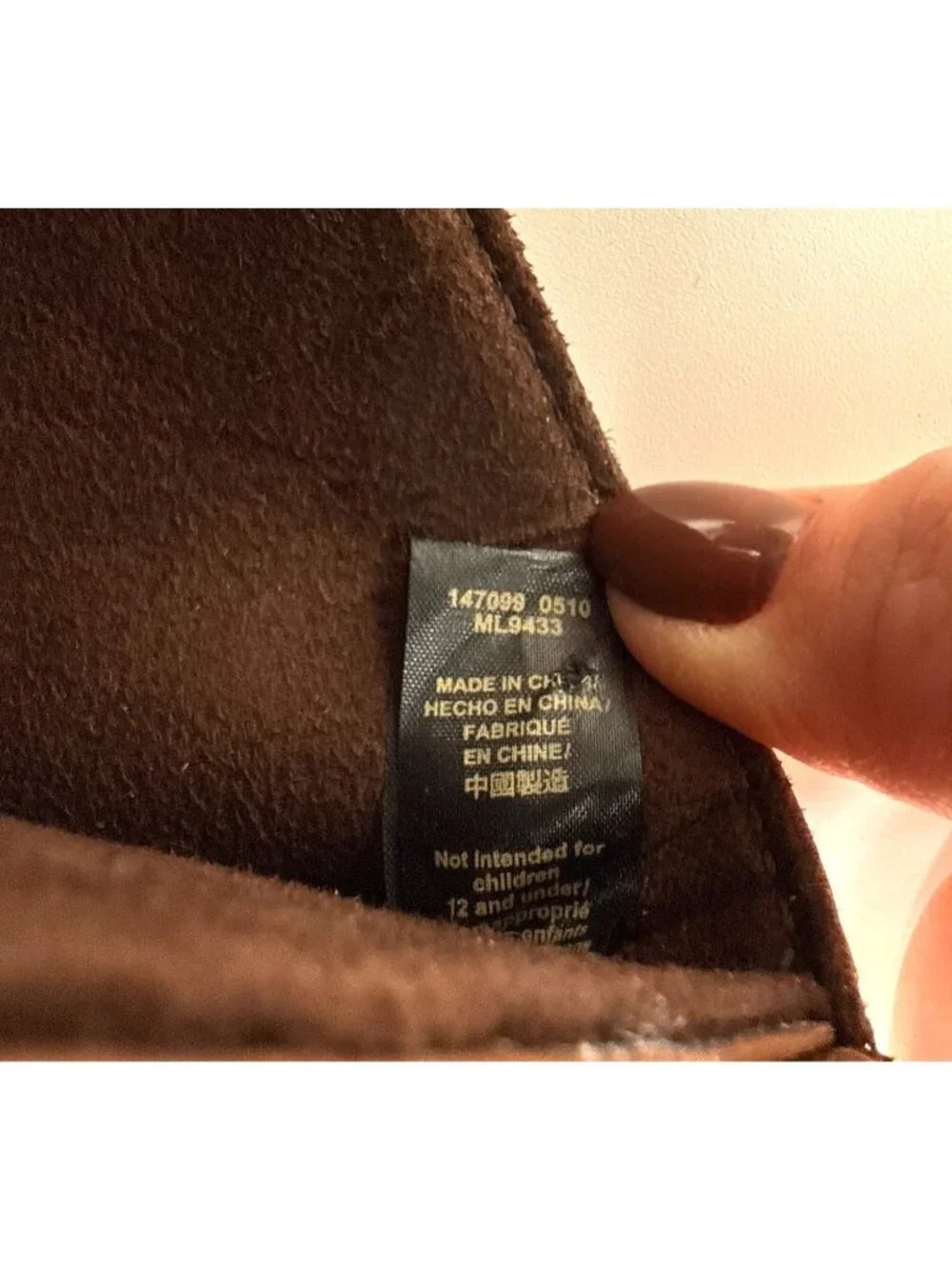Fossil Brown Distressed Leather Envelope Clutch Bag With Button Closure